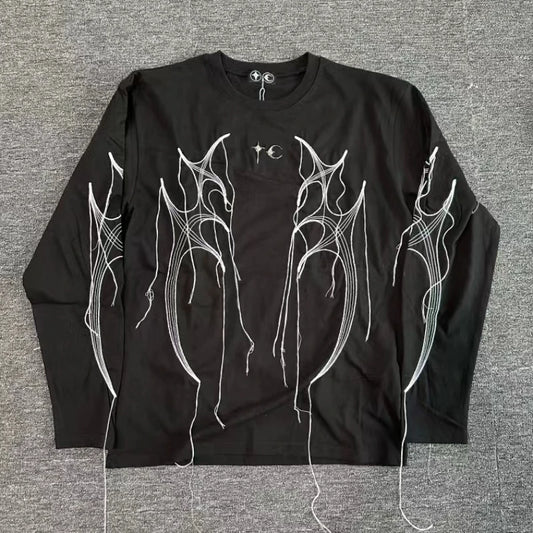 New Arrival 2024 Men Thug Club Tassels T Shirts T-Shirt Hip Hop Skateboard Street T-Shirts Tee Shirt Top kenye Loose Size #U31 Street King Limited