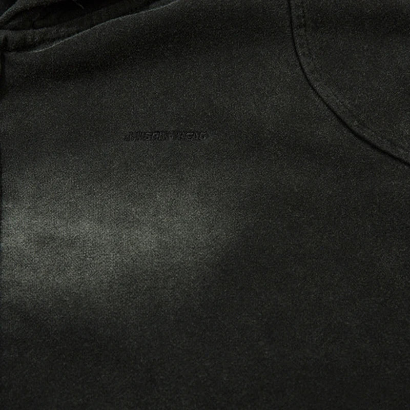 Vintage Zip Up Hoodie Jacket Y2K Punk Gothic Loose Washed Hooded Sweatshirt Coat 2024 Harajuku Cotton Streetwear Street King Limited