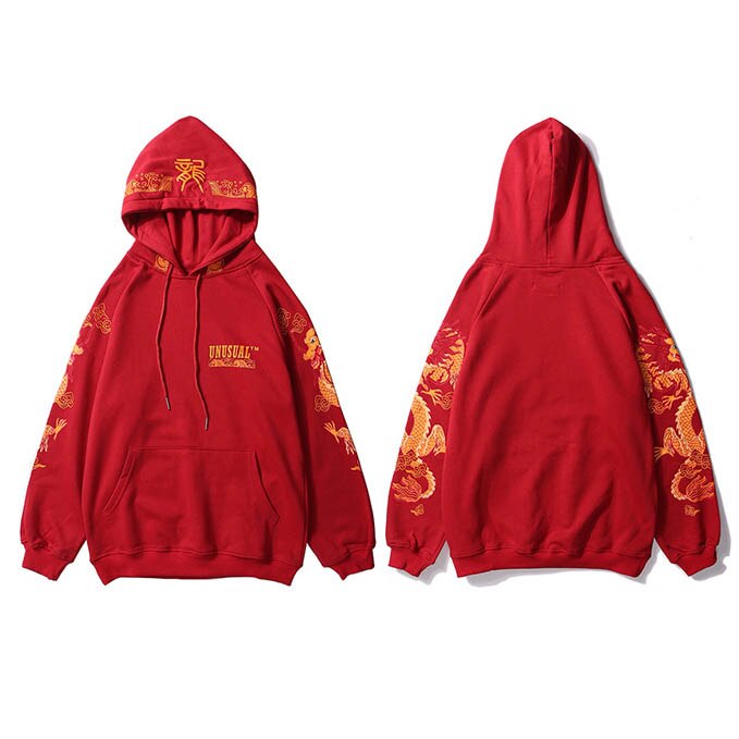 "Golden Dragon" Unisex Men Women Streetwear Graphic Hoodie Daulet Apparel