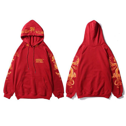 "Golden Dragon" Unisex Men Women Streetwear Graphic Hoodie Daulet Apparel