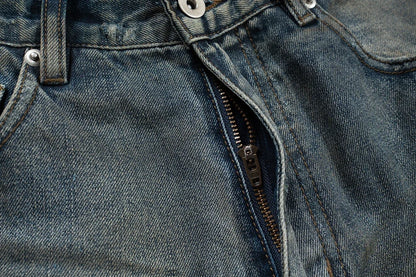 Harajuku Streetwear Washed Dirty Baggy Blue Jeans for Men and Women Straight Vintage Casual Denim Trousers Ropa Hombre Cargos Street King Limited