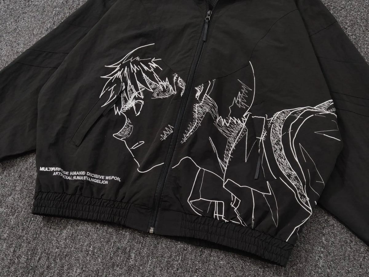 New Men Undercover Embroidery Parka noctilucent Track Zipper Casual Mess Windbreaker Hoody Trench Jackets Coat size 2 3 4 5 R089 Street King Limited