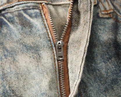 New Autumn Frayed Patchwork Baggy Jeans Pants for Men and Women Straight Ripped Casual Denim Trousers Oversized Loose Cargos Street King Limited