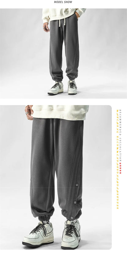autumn casual joggers sports pants mens high street baggy breasted trousers 2024 new harajuku fashion y2k gym sweatpants unique joggers style 13