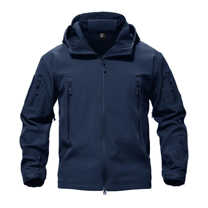 solid waterproof fleece lined jacket mens jacket softshell outwear coat windbreaker outdoor warm clothes with pockets unique default style 4517