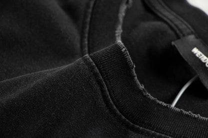 2024 New Arrival We11D- Brand Fashion Autumn High-Street Letter Foaming Cotton Casual Loose Distressed Sweater Pullover Street King Limited