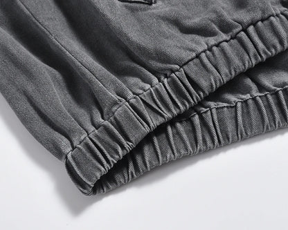 high street solid stand washed autumn jacket for men and women windbreaker baggy casual outwear coat oversized loose clothes unique default style 411