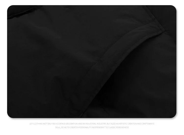 2024AW windproof warm turtleneck slant cut pocket detachable hooded cotton suit Street King Limited