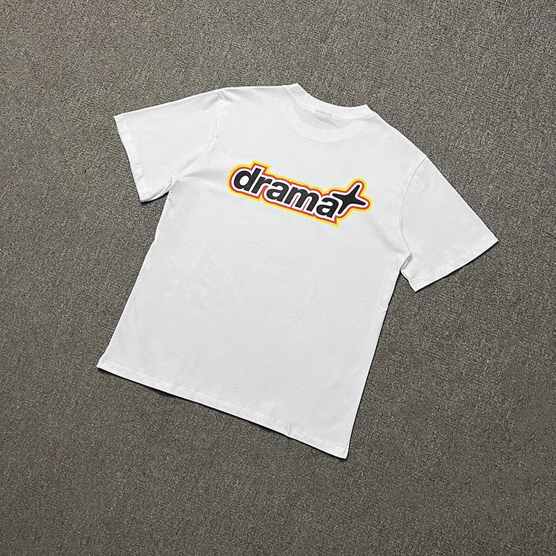 2024ss Drama Call T-shirt Men Women 1:1 High Quality Stars Letter Print Fashion Street Lovers Casual Tops Tee Street King Limited