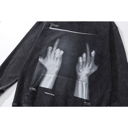 "Both Hands" Unisex Men Women Streetwear Graphic Hoodie Daulet Apparel