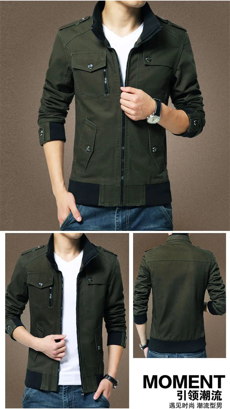 jackets men winter military jacket pilot bomber jacket coat multi pockets casual cargo work jacket men clothing military streetwear pants
