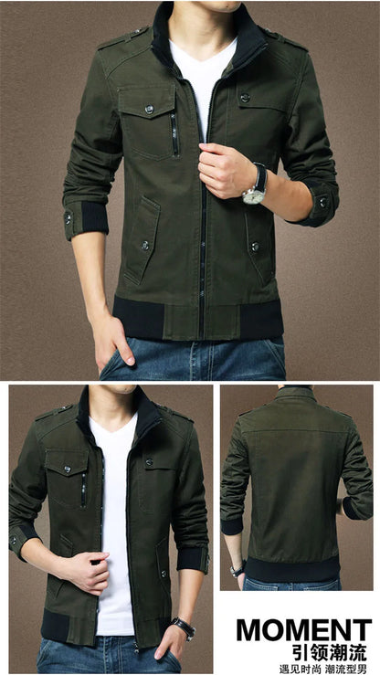 jackets men winter military jacket pilot bomber jacket coat multi pockets casual cargo work jacket men clothing military streetwear pants