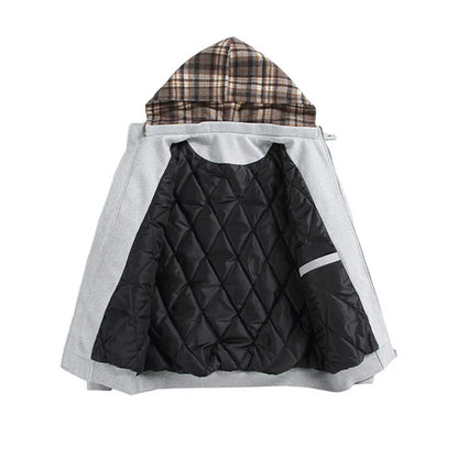 winter cotton padded jacket men women streetwear fashion loose casual hooded woolen bomber parkas jacket thicken coat outerwear minimalist street pants