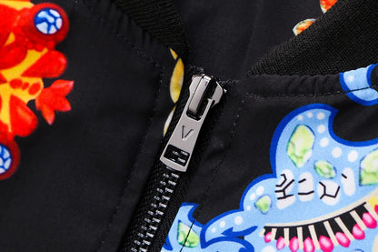 new 2023 luxurious flowers gentleman men geometry heavy baseball coats jackets abstract digital coat warm 433 unique default style 1421