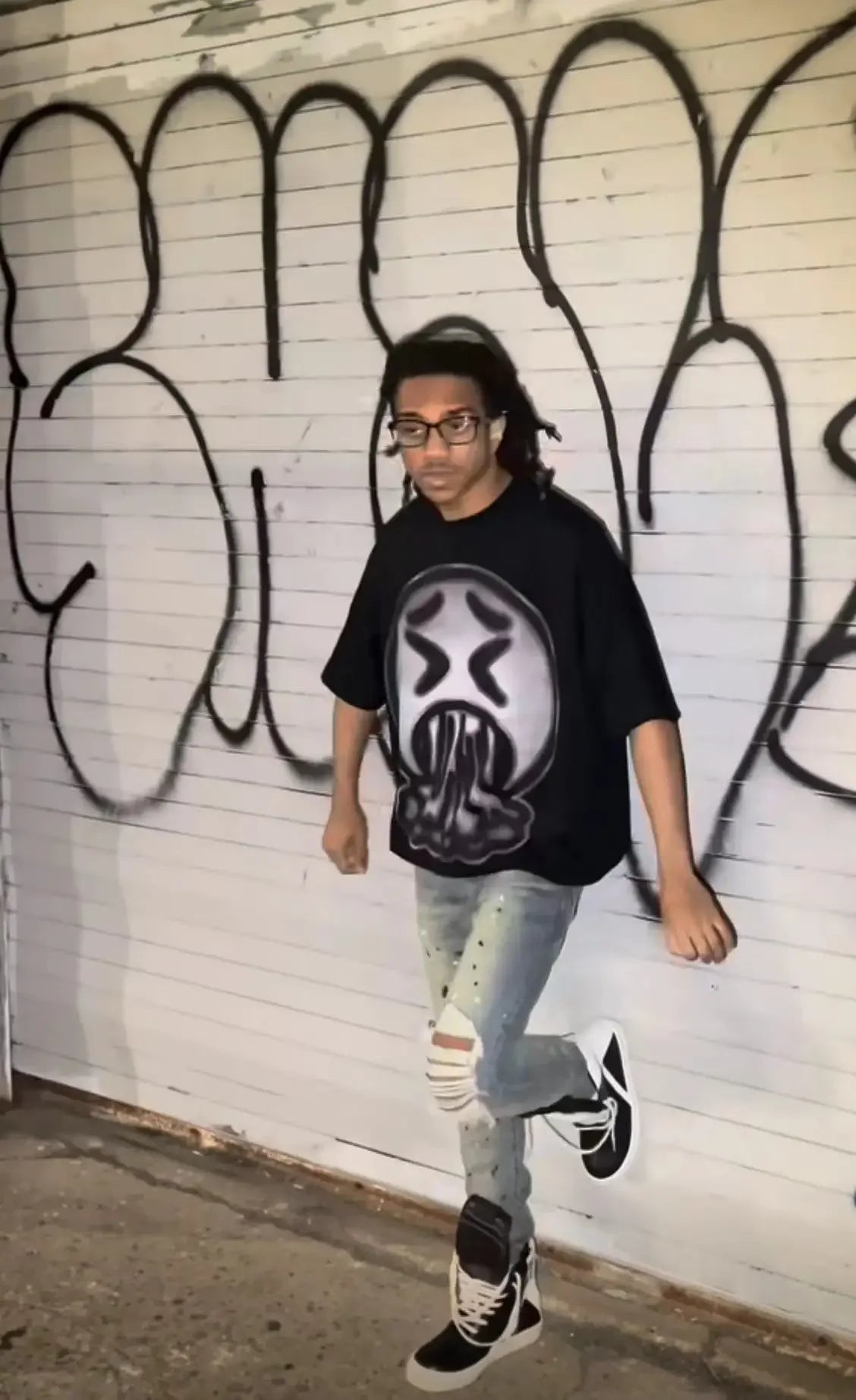 Y2k Streetwear Gothic Anime Graphic Print Oversized T-Shirt Men's Fashion Harajuku Rock Loose Round Neck Casual Short Sleeve Top Street King Limited