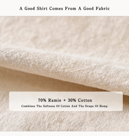 Men's Shirt Vintage Cotton Linen Long Sleeve Shirt Spring Summer Autumn Loose Fashion Casual Blouse Male Plus Size Cardigan Top Street King Limited