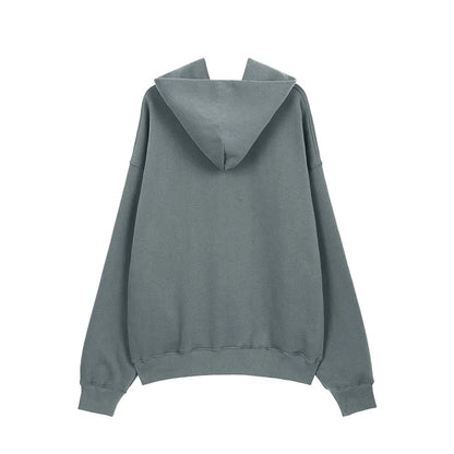 Best Quality Kanye West Hoodies Men Woman Chaopai Plush Shoulder Drop Lovers Loose Casual Solid Color Pullover Sweatshirts Street King Limited