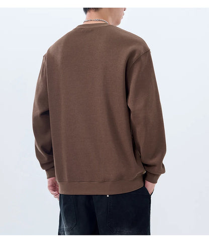 Men Handsome Splice Embroidery Fashion Loose Casual Pullover Sweatshirt Spring Autumn Plus Size Hoodies for Man Clothing Street King Limited