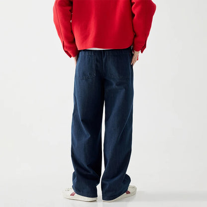 wide leg jeans men streetwear fashion loose casual plus size denim baggy jeans pants cityboy oversize cargo jeans trousers baggy cargo bottoms