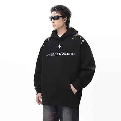mens autumn hoodie set oversized high street hooded pullover hip hop straight leg jeans 2 piece 2023 street couple fashion suit urban skinny jeans