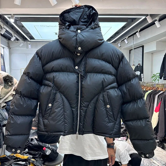 Winter hooded down jacket thickened Street King Limited