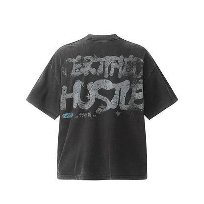 Saint T-shirts New Vintage Wash Letter Printing Chaopai High Street Men Woman Loose Casual Short Sleeve Top Tee Street King Limited