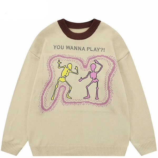 "Playground" Unisex Men Women Streetwear Graphic Sweater Daulet Apparel