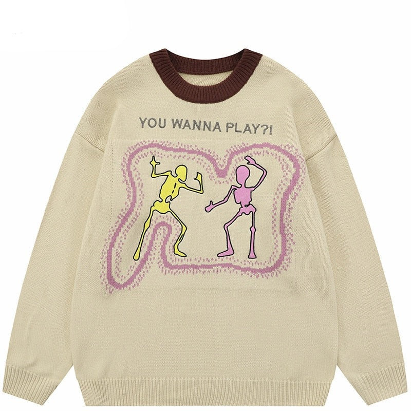 "Playground" Unisex Men Women Streetwear Graphic Sweater Daulet Apparel