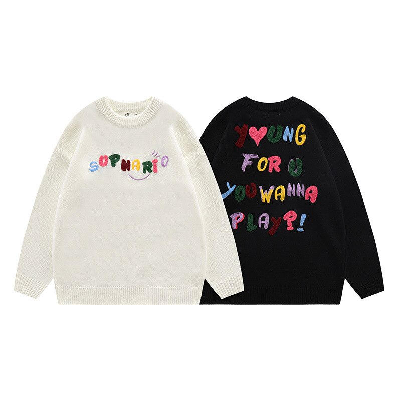 "Wanna Stay Young" Unisex Men Women Streetwear Graphic Sweater Daulet Apparel