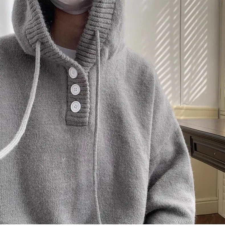 American style trend personalized trend lazy style for men and women hooded sweater loose and casual knit top for couples y2k Street King Limited