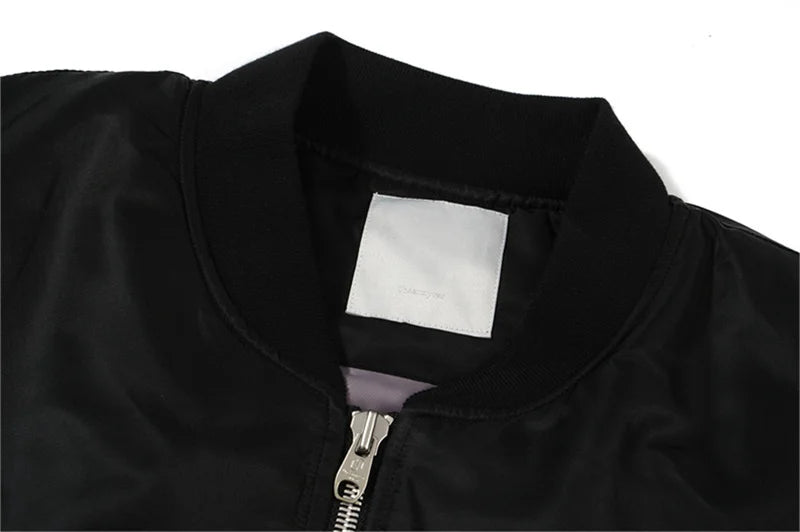 undermycar 2023 new high street fashion brand high quality multi pocket flight jacket cotton coat black unique default style 3625