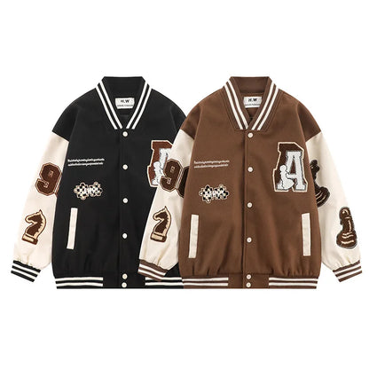 hip hop baseball jacket men streetwear letter embroidery varsity jacket men oversized fashion coat outwear unisex clothing minimalist street pants