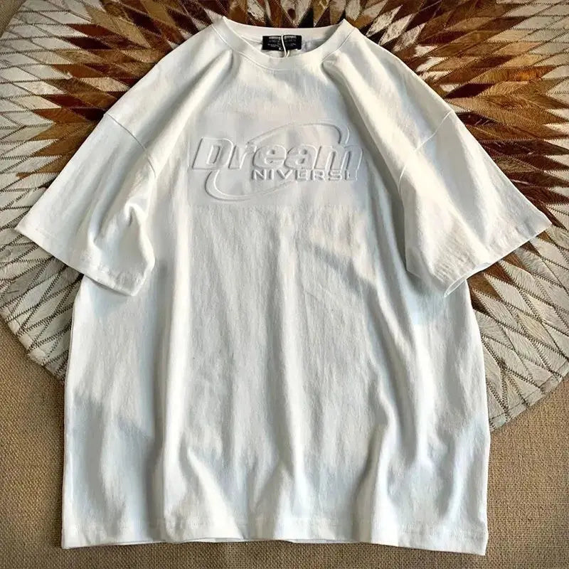 Heavy cotton men's and women's summer short-sleeved American hip hop t shirts are popular this year with loose inner T-shirts Street King Limited