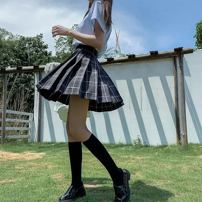 Jk Uniforms Gyaru School Uniform for Girl Student Pleated Skirt Uniform Set Women Short Sleeve Bow Tie Seifuku Japanese Style Street King Limited