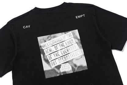 C.E T-shirts Men Woman Good Quality Cotton Casual Loose Vintage Abstract Face Printing Summer O-Neck CAVEMPT Top Tee Street King Limited