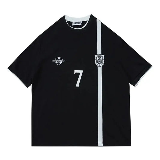 Summer American retro high street niche tops trendy brand ins fashion design oversize couple short-sleeved T-shirt y2k tops emo Street King Limited