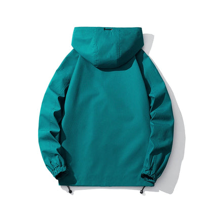 autumn mens lightweight waterproof jacket basic solid colours outdoor clothing daily travel unisex hooded jackets windbreaker urban fashion pants
