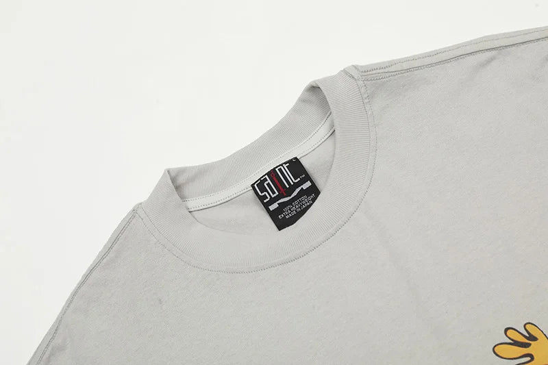 Saint T-shirts New Vintage Wash Letter Printing Chaopai High Street Men Woman Loose Casual Short Sleeve Top Tee Street King Limited