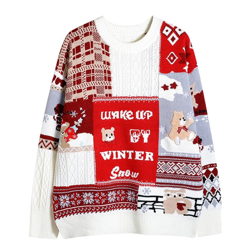 "Wake Up Winter" Unisex Men Women Streetwear Graphic Sweater Daulet Apparel