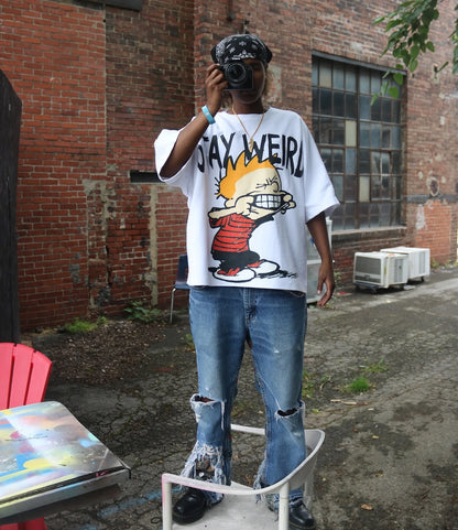 2000s T-shirt Oversize Hip Hop Anime cartoon avatar Graphic Short Sleeve Loose Y2k  Aesthetic couple Top Tees punk Streetwear Street King Limited