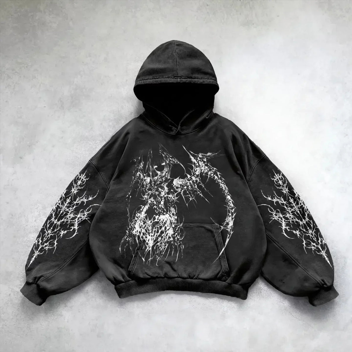Harajuku all cotton hoodies women heavy material gothic punk oversized hoodie sweatshirts goth y2k tops streetwear clothes Street King Limited