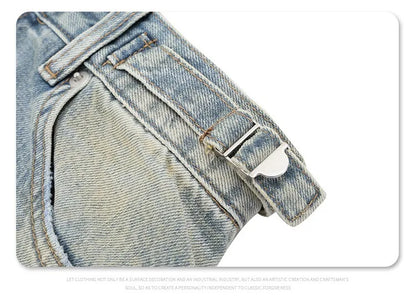 Straight Jeans with torn knees Street King Limited