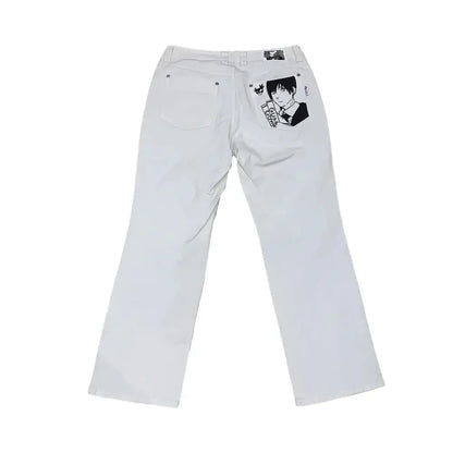 Y2K Harajuku Next Drop Streetwear Jeans for Men Wide Trouser Graphic New Women High Waist wide leg Pants y2k men clothing Street King Limited