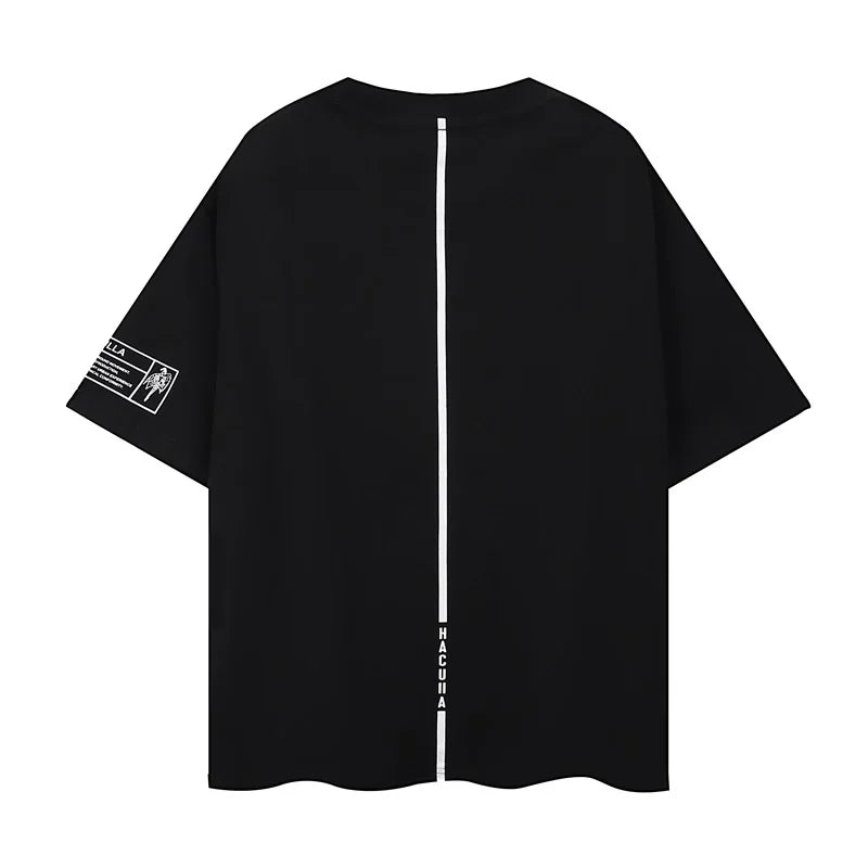 New HACULLA T-shirt Men Woman Chaopai Graffiti Street Art Printing Summer Loose Casual O-Neck Cotton Top Tees Street King Limited