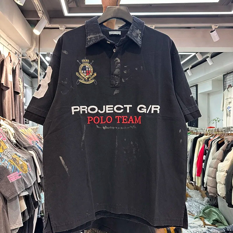 Embroidered patchwork shirt Street King Limited