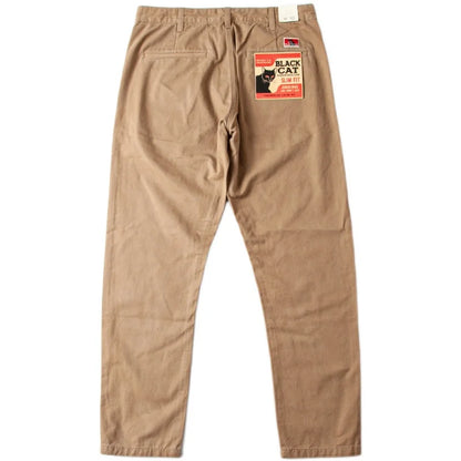 autumn winter heavyweight pure cotton thick american retro workwear khaki pants business casual mens basic solid color pants clean everyday pants