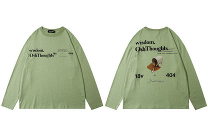 "Wisdom Thoughts" Unisex Men Women Streetwear Graphic Sweatshirt Daulet Apparel
