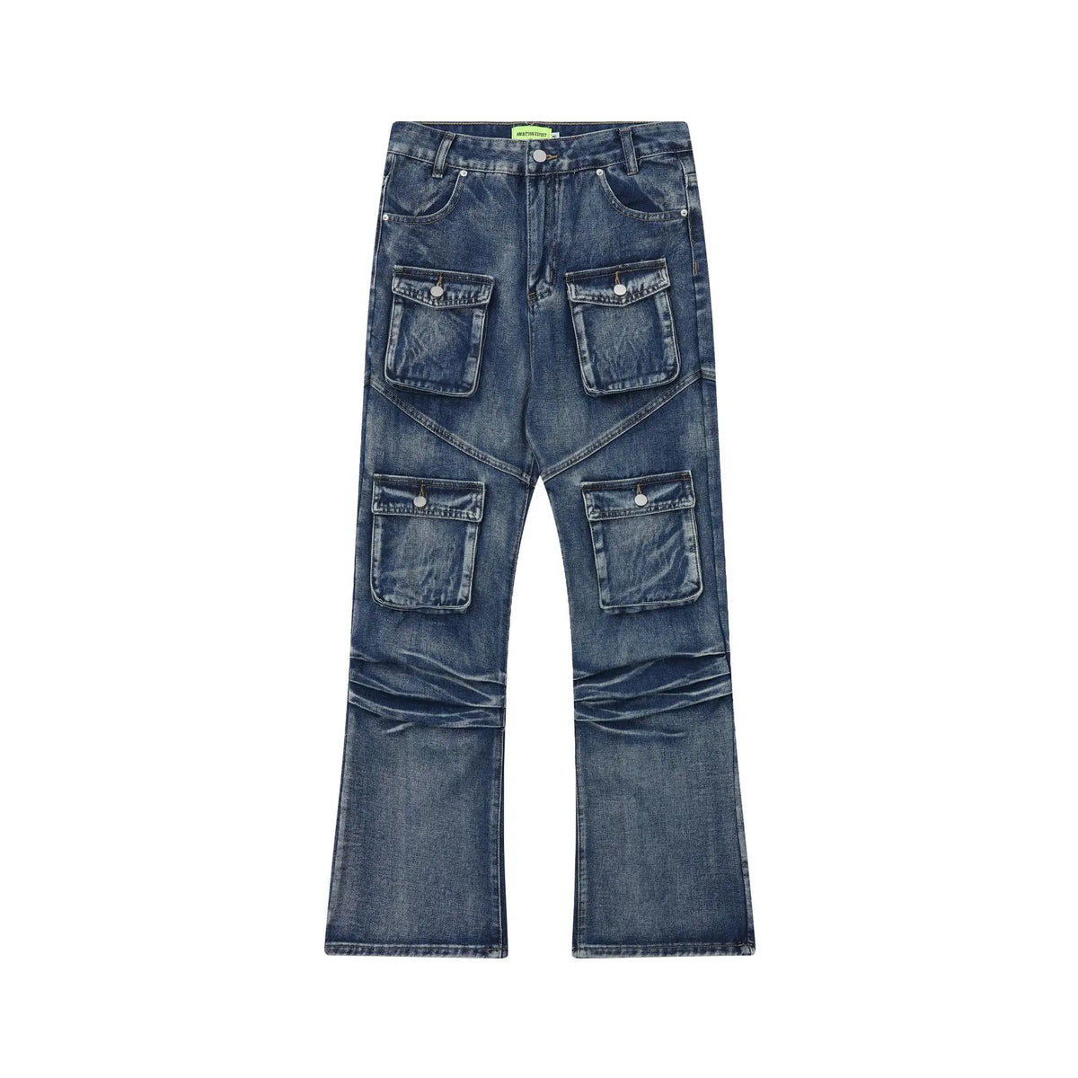 2024 multi pocket jeans vintage mens harajuku cargo denim pants retro hip hop straight loose jean pants 1 multi-pocket cargos