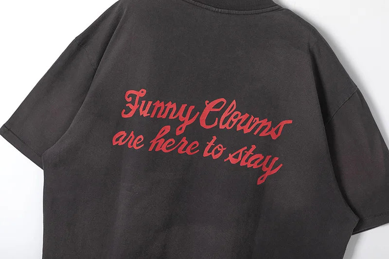 SAINT Short Sleeve Top Tees Men Woman Best Quality Space Exploration Cartoon Photo O-Neck Versatile T Shirt Street King Limited