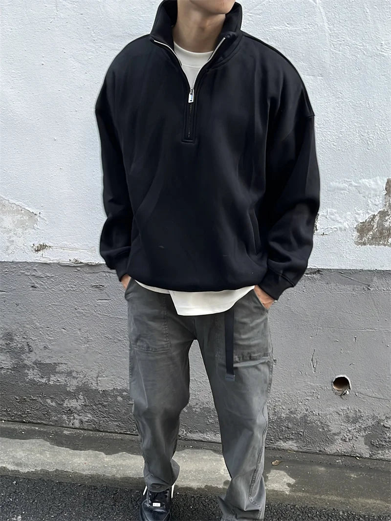 Vintage Layered Fashion Hoodie High-Street Favorite